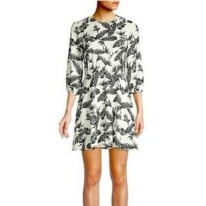 JAY GODFREY FEATHER PRINT MINI DRESS